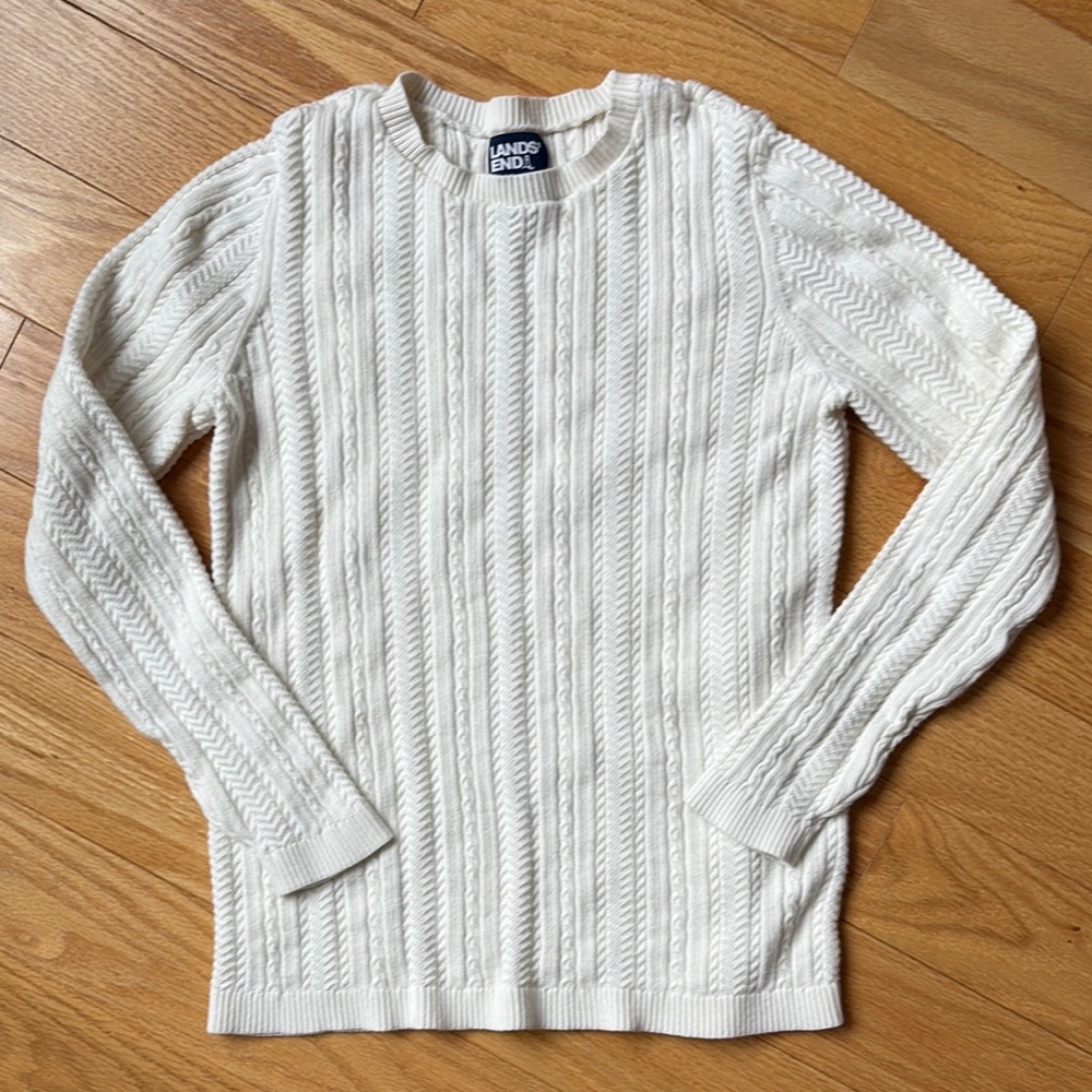 Lands' End Women’s Ivory Sweater
